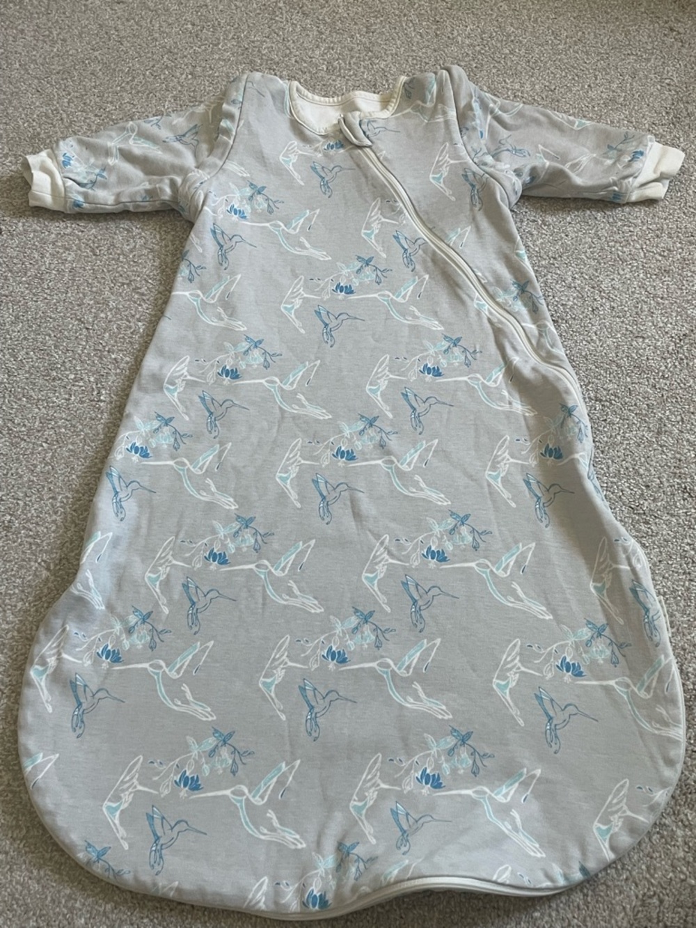 Nest Design - Organic Cotton Removable Long Sleeve Sleep Bag 1.0 TOG